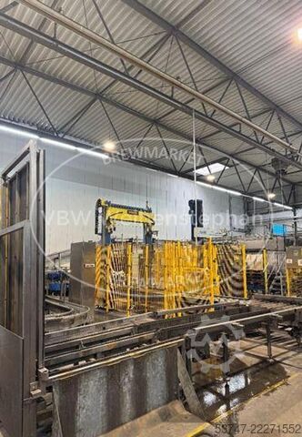 Instalación de despaletización y paletización Matek/Packtec, Syscona, Strapex 