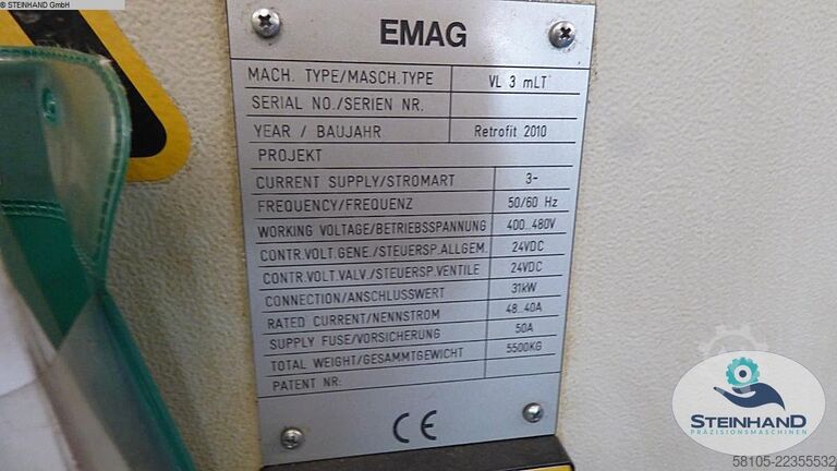 Tornio verticale EMAG VL 3 mLT