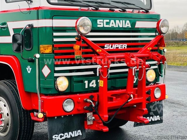 Autocamion basculant tridirecțional SCANIA LB141 V8 4x2 DSK Oldtimer *Sammlerstück*