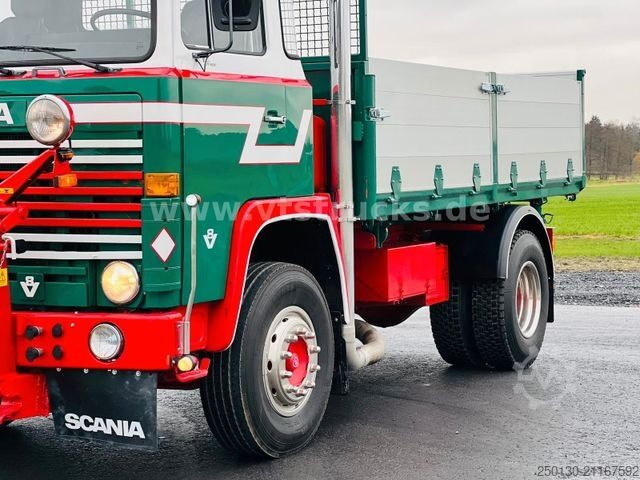 Autocamion basculant tridirecțional SCANIA LB141 V8 4x2 DSK Oldtimer *Sammlerstück*