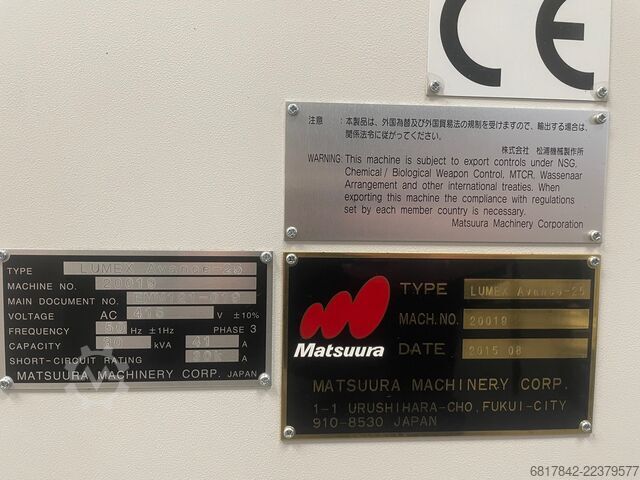 Hybride additief bewerkingscentrum Matsuura LUMEX Avance-25