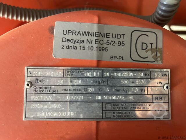 Riello oliebrander 482M1,vermogen 2370Kw,220kg/h Riello Ölbrenner 482M1,Leistung 2370Kw,220kg/h Riello Ölbrenner 482M1,Leistung 2370Kw,220kg/h