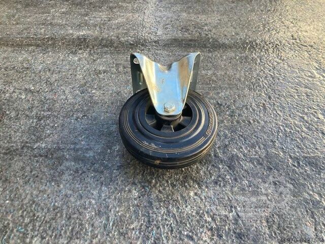 04x Vast wiel Massief rubberwiel Rol Rollenmaterial: Vollgummi/ Durchmesser Rolle: 125 mm