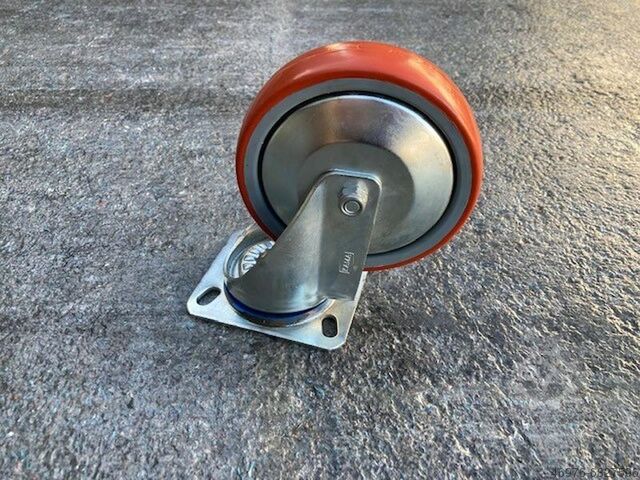 04x Lenkrolle Rolle Schwerlastrollen KAMA Durchmesser Rolle: 125 mm