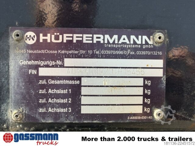 Kroghejsevogn Hüffermann HAR 18.70 Abrollanhänger