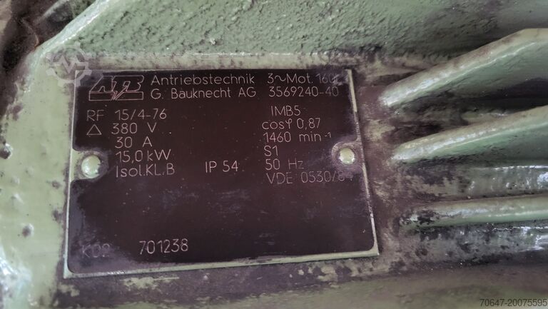 Motor elétrico com embreagem ATB 15 kW