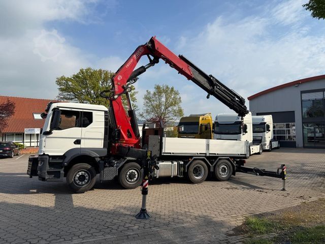 Φορτηγό με επίπεδη καρότσα MAN 35.520 8x4 Kran Fassi F800, OHNE ABSTÜTZÜBERWACH