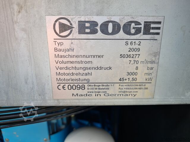 Schroefcompressor BOGE S 61 - 2