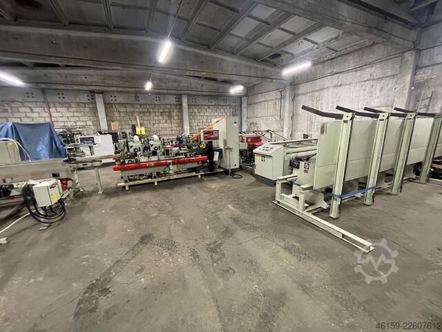 Automation av fräslinje med staplare Weinig E6 infeed + A5 outfeed + stacker