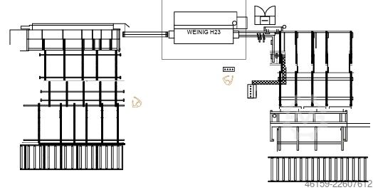 Automation av fräslinje med staplare Weinig E6 infeed + A5 outfeed + stacker