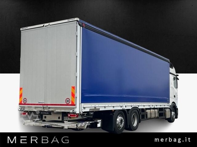 Platós teherautó ponyvával Mercedes-Benz ACTROS