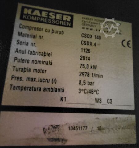 Compresor cu șurub Kaeser CSDX 140