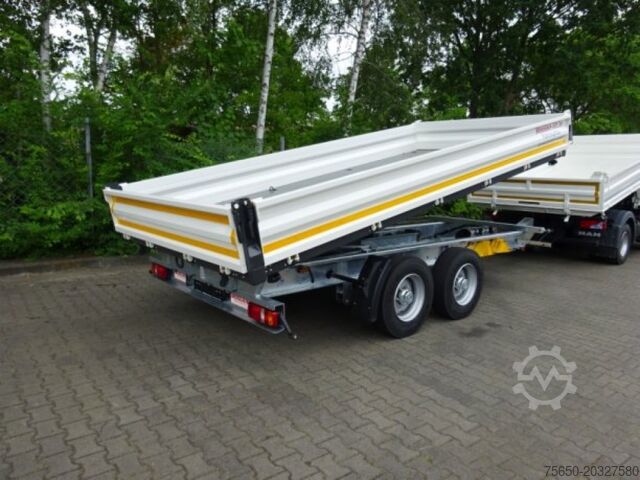 Tipvognstrailer Möslein TTD 11 Weiß  neuer Tandem 3- Seitenkipper Tieflader-- Neufahrzeug --