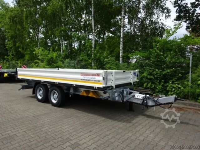 Tipvognstrailer Möslein TTD 11 Weiß  neuer Tandem 3- Seitenkipper Tieflader-- Neufahrzeug --