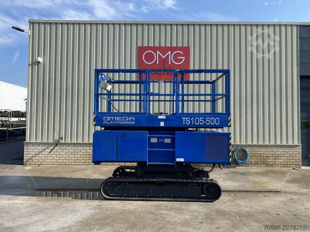 2008 Omega Platforms TS105-500, piattaforma a pantografo cingolata Omega Platforms TS105-500, Rups schaarhoogwerker