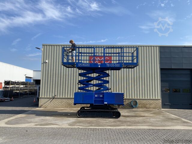 2008 Omega Platforms TS105-500, piattaforma a pantografo cingolata Omega Platforms TS105-500, Rups schaarhoogwerker