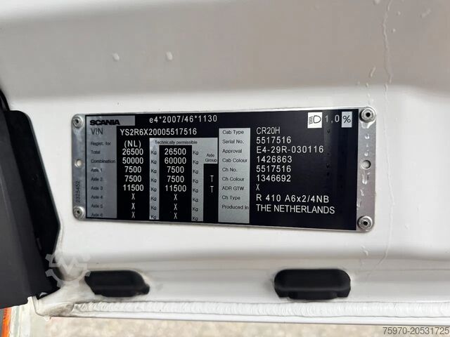 MTS standard Scania R410 6X2/4 2018  ALCOA'S  LIFT-STUURAS