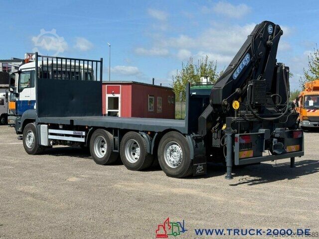 Flatbed truck MAN TGS 35.400 8x4 Effer 250 6S Höhe 23,5m NL:16,3T