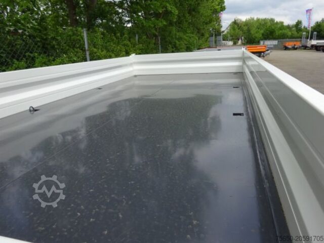 Tipvognstrailer Möslein TTD 13 Weiß 13 t Tandem 3- Seitenkipper Tieflader-- Neufahrzeug --