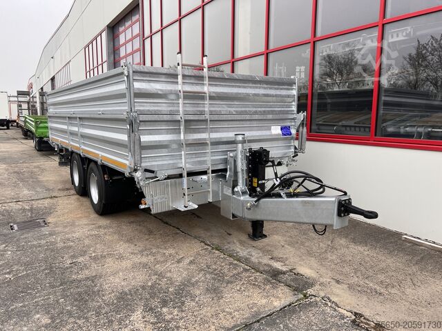 Tipvognstrailer Möslein TTD 19 AB 19 t Tandem 3 Seiten Kipper TiefladerAufsatzbordwänden-- Neufahrzeug --