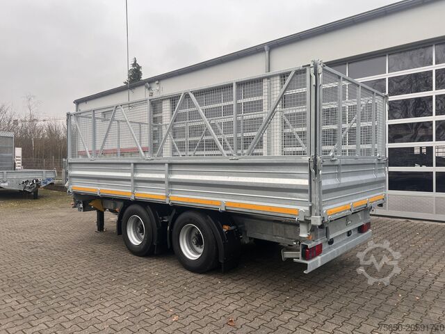 Tipvognstrailer Möslein TTD 19 AB  neuer 19 t Tandemkipper TiefladerGitteraufsatz