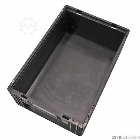 Begagnade ESD-stapelbara behållare, ESD-lådor, alla sidor stängda, L: 600, B: 400, H: 215 Kruizinga 98-658GB-PAL