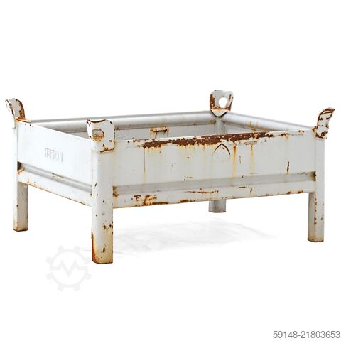 Brugte stål-stabelkasser, solid konstruktion med fire lukkede sider, L: 1070, B: Kruizinga 98-6785GB