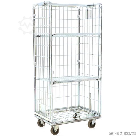 Carros de lavandería usados de 2 niveles, L: 810, A: 620, Al: 1820 (mm). 674 ltr, L: 810, A: Kruizinga 98-8011GB