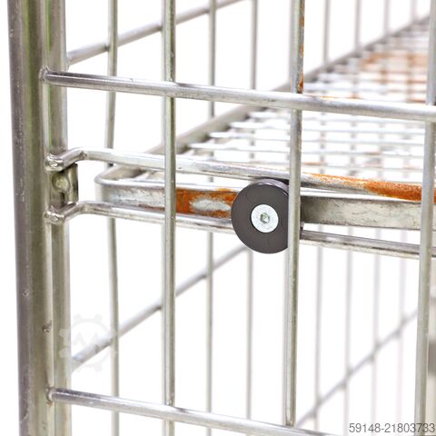 Gebruikte Wasserij rolcontainer met 2 etages  - L:820 x B:600 x H:1800mm - Zink - 663ltr Kruizinga 98-8014GB