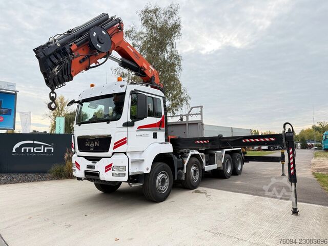 Grue montée sur camion MAN TGS 37.440 8x4 KRAN 21m Kipper 5/6 Steuerkre