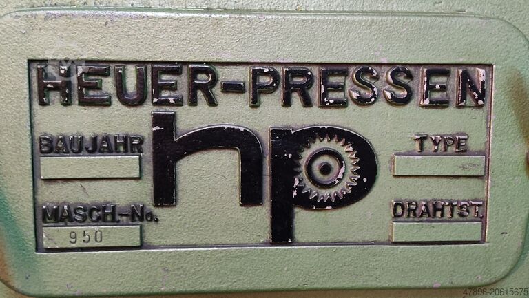 Stroj na výrobu šroubů Heuer Hammer Doppeldruckpresse