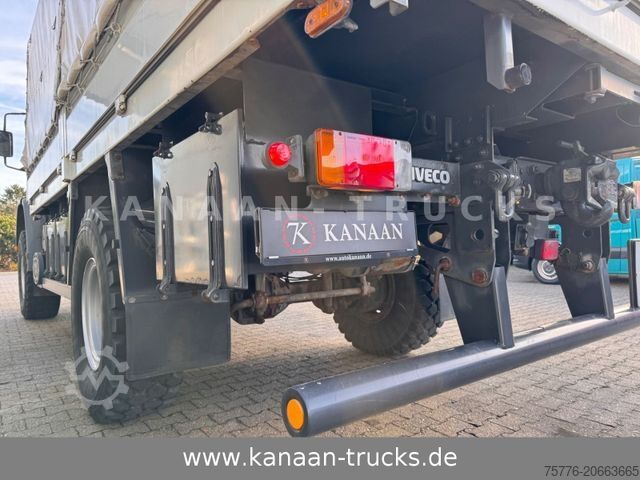 Flaklastbil med kapell IVECO 140 E240  Eurocargo 4x4 Miltär Camper Expedition