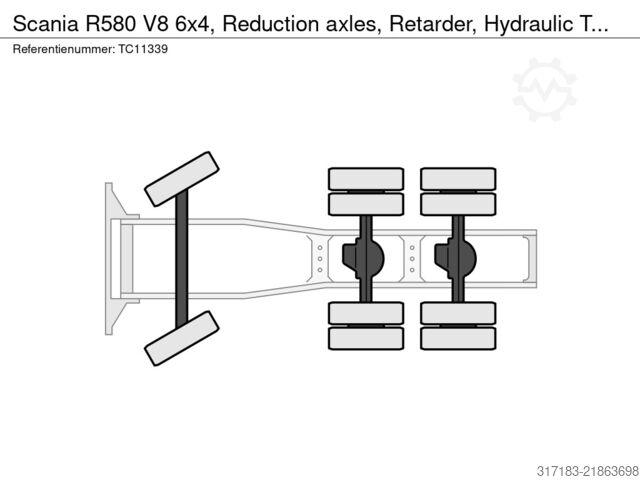 Standard-SZM Scania R580 V8 6x4, Reduction axles, Retarder, Hydraulic