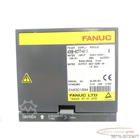 Component Fanuc A06B-6077-H111 SNEA8301694 generalüberholt mit 12 Mon. Gewährl.