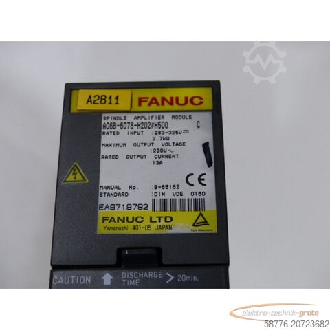 Komponenta Fanuc A06B-6078-H202 # 500 generalüberholt mit 12 Monaten Gewährleistung