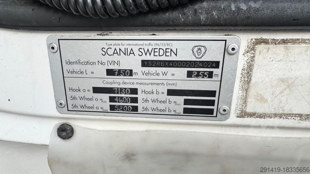 Těžkotonážní nákladní vůz SCANIA R560 V8 6x4 Euro 4 Rückmulde + Zgm Bj 2007