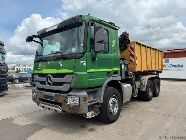 Kroghejselastbil MERCEDES-BENZ ACTROS 2644 * 6 X 4 * HIAB KRAN 10 M * B&B *EPS