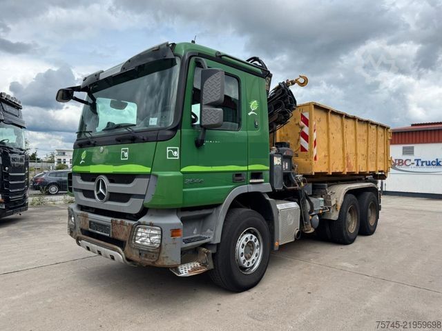Kroghejselastbil MERCEDES-BENZ ACTROS 2644 * 6 X 4 * HIAB KRAN 10 M * B&B *EPS