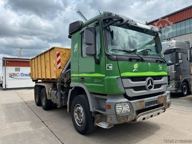 Kroghejselastbil MERCEDES-BENZ ACTROS 2644 * 6 X 4 * HIAB KRAN 10 M * B&B *EPS