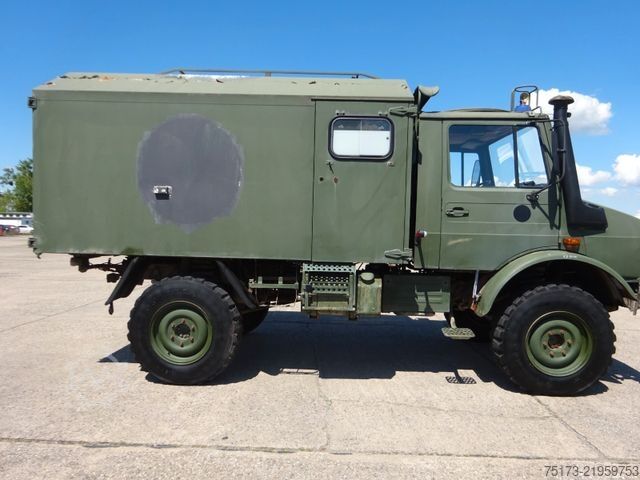 Φορτηγό κουτί (κουρμπαριστό) UNIMOG U 1300 L Turbo OM 366 Koffer schnelle Achsen