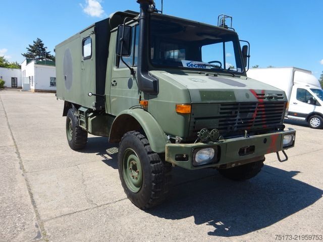Φορτηγό κουτί (κουρμπαριστό) UNIMOG U 1300 L Turbo OM 366 Koffer schnelle Achsen