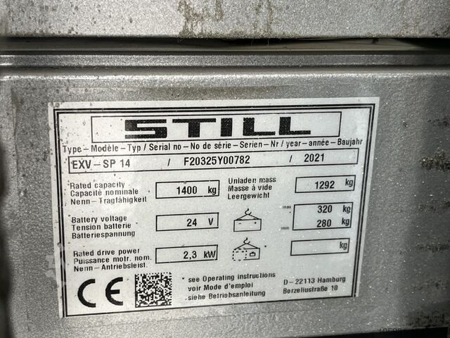 Staande vorkheftruck Still EXV-SP14