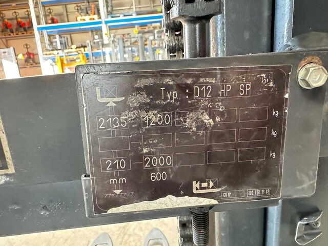 S+UVV 03/27 Elektrikli 6.200 saat Linde D 12HPSP