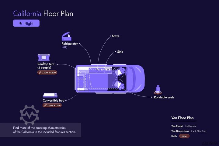 Lakóautó Volkswagen California Ocean 2022 | Automatico | Tetto a soffietto