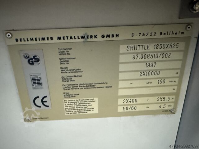 Hoogbouwmagazijn SSI Schäfer SHUTTLE 1850 X 825