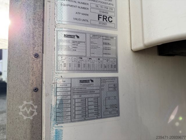 Hűtő félpótkocsi SCHMITZ CARGOBULL SKO 24/L - 13.4 Carrier Vector 1350 Lift