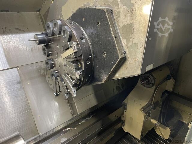 Torno CNC com ferramentas acionadas e eixo Y; comando CNC FANUC Series 18i-TB, centro de usinagem (B MONFORTS RNC 300 MultiTurn