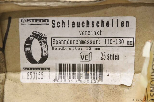 Hortum kelepçeleri 25 adet Stedo Norma 110 - 130 mm