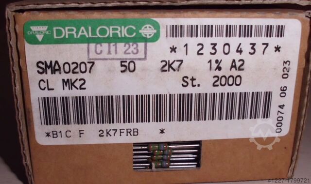 Weerstand Draloric verschiedene Typen