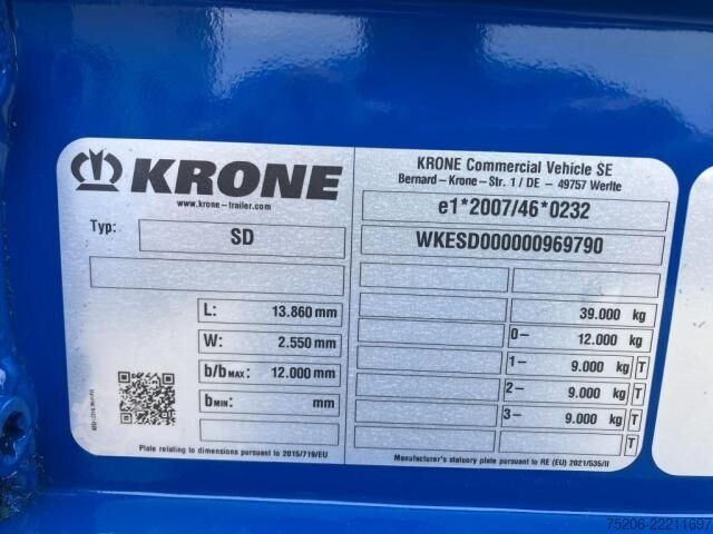 Félpótkocsi Krone B43 Standard